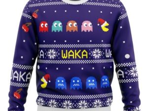 Pacman Waka Waka Ugly Christmas Sweater - Image 1