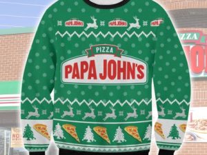 Papa Johns Ugly Christmas Sweater - Image 1