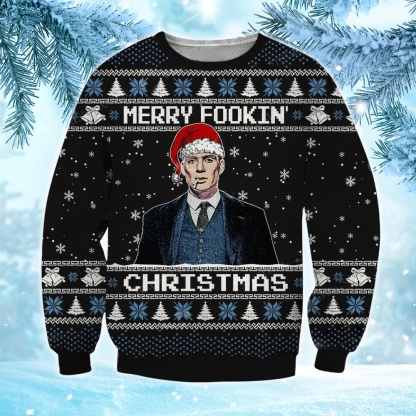 peaky blinders ugly christmas sweater xmas gift 1 Peaky Blinders Ugly Christmas Sweater Xmas Gift - Image 1