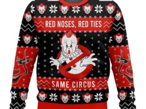 Pennywise It Horror Ugly Christmas Sweater Holiday Gift - Image 1