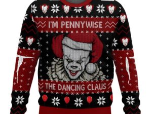 Pennywise Ugly Christmas Sweater Holiday Gift - Image 1