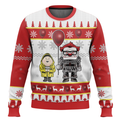 pennywise ugly christmas sweater xmas gift 1 Pennywise Ugly Christmas Sweater Xmas Gift - Image 1