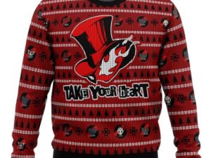 Persona 5 Take Your Heart Ugly Christmas Sweater - Image 1