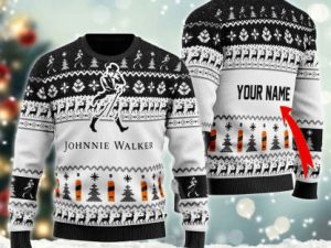 Personalized Blended Scotch Whisky Ugly Christmas Sweater - Image 1