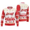 Personalized Budweiser Christmas Star Ugly Christmas Sweater - Image 1