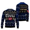 Personalized Coors Banquet Pine Tree Snowing Ugly Christmas Sweater - Image 1