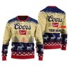 Personalized Coors Banquet Reindeer Ugly Christmas Sweater - Image 1