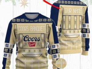 Personalized Coors Banquet Ugly Christmas Sweater - Image 1
