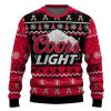 Personalized Coors Light Pine Tree Snowing Ugly Christmas Sweater - Image 2