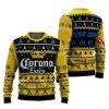 Personalized Crisp And Refreshing Lager Extra Pine Tree Snowing Ugly Christmas Sweater - Image 1