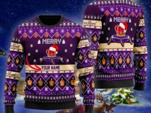 Personalized Crown Royal Merry Ugly Christmas Sweater - Image 1