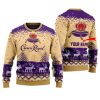 Personalized Crown Royal Reindeer Ugly Christmas Sweater - Image 1