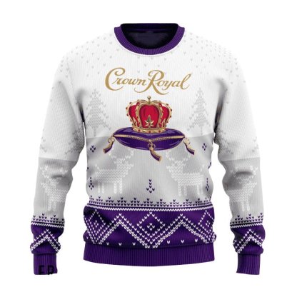 personalized crown royal winter reindeer ugly christmas sweater 2 Personalized Crown Royal Winter Reindeer Ugly Christmas Sweater - Image 2