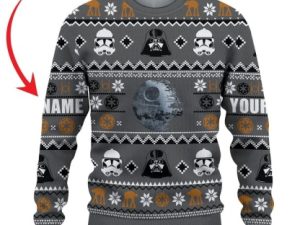 Personalized Darth Vader Ugly Christmas Sweater - Image 1