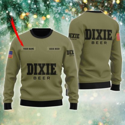 personalized dixie usa flag ugly christmas sweater 1 Personalized Dixie Usa Flag Ugly Christmas Sweater - Image 1