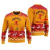 Personalized Fireball Reindeer Ugly Christmas Sweater - Image 1