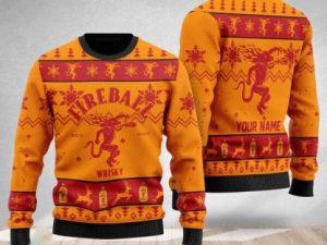 Personalized Fireball Ugly Christmas Sweater - Image 1