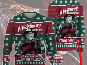 Personalized Freddy Krueger Ugly Christmas Sweater - Image 1