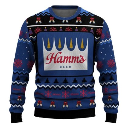 personalized hamms pine tree snowing ugly christmas sweater 2 Personalized Hamms Pine Tree Snowing Ugly Christmas Sweater - Image 2