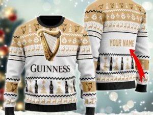 Personalized Iconic Irish Stout Ugly Christmas Sweater - Image 1