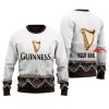 Personalized Iconic Irish Stout Winter Reindeer Ugly Christmas Sweater - Image 1