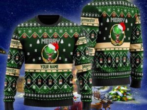 Personalized Jagermeister Merry Ugly Christmas Sweater - Image 1