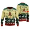 Personalized Jameson Reindeer Ugly Christmas Sweater - Image 1