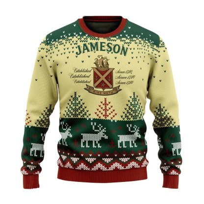 personalized jameson reindeer ugly christmas sweater 2 Personalized Jameson Reindeer Ugly Christmas Sweater - Image 2
