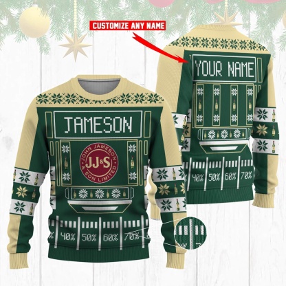 personalized jameson ugly christmas sweater xmas gift 1 Personalized Jameson Ugly Christmas Sweater Xmas Gift - Image 1