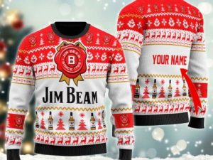 Personalized Jimbeam Ugly Christmas Sweater - Image 1