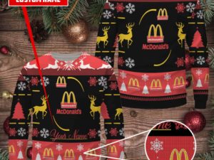 Personalized Mcdonalds Ugly Christmas Sweater - Image 1