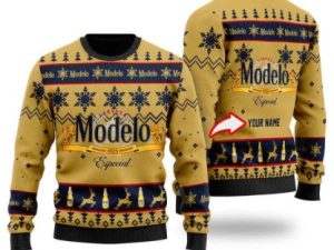Personalized Mexican Lager Ugly Christmas Sweater - Image 1