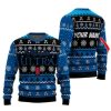 Personalized Michelob Ultra Pine Tree Snowing Ugly Christmas Sweater - Image 1