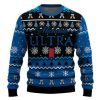 Personalized Michelob Ultra Pine Tree Snowing Ugly Christmas Sweater - Image 2