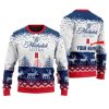 Personalized Michelob Ultra Reindeer Ugly Christmas Sweater - Image 1