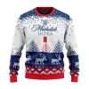 Personalized Michelob Ultra Reindeer Ugly Christmas Sweater - Image 2