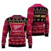 Personalized Miller High Life Pine Tree Snowing Ugly Christmas Sweater - Image 1