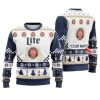 Personalized Miller Lite Christmas Star Ugly Christmas Sweater - Image 1