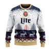 Personalized Miller Lite Reindeer Ugly Christmas Sweater - Image 2