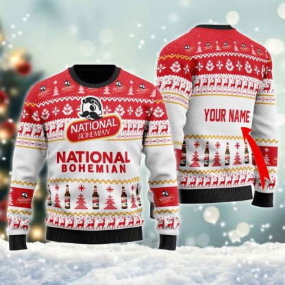 personalized national bohemian ugly christmas sweater 1 Personalized National Bohemian Ugly Christmas Sweater - Image 1