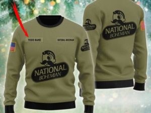 Personalized National Bohemian Usa Flag Ugly Christmas Sweater - Image 1