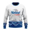 Personalized Natural Light Winter Reindeer Ugly Christmas Sweater - Image 2