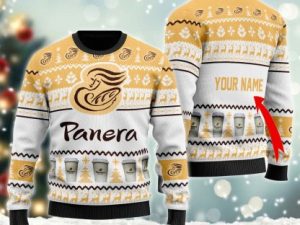 Personalized Panera Bread Ugly Christmas Sweater - Image 1