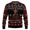 Personalized Spiced Rum Pine Tree Snowing Ugly Christmas Sweater - Image 2