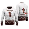 Personalized Spiced Rum Winter Reindeer Ugly Christmas Sweater - Image 1