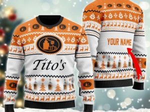 Personalized Titos Ugly Christmas Sweater - Image 1