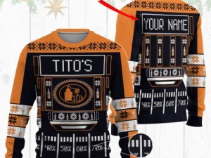 Personalized Titos Ugly Christmas Sweater Holiday Gift - Image 1