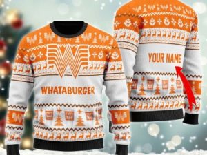 Personalized Whataburger Ugly Christmas Sweater - Image 1