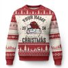 Personalized Xmas Family Ugly Christmas Sweater Custom Name Family Xmas Santa - Image 1