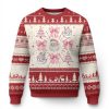 Pink Christmas Coquette Bow Ugly Christmas Sweater Santa Festive Xmas Vibe - Image 1